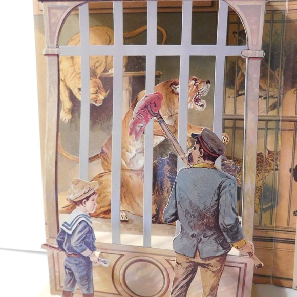 A Day in the Zoo A Reproduction of an Antique Pop-Up Book Vintage - Picture 9 of 16